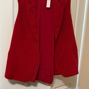 Elegant Red Women's Pants suit